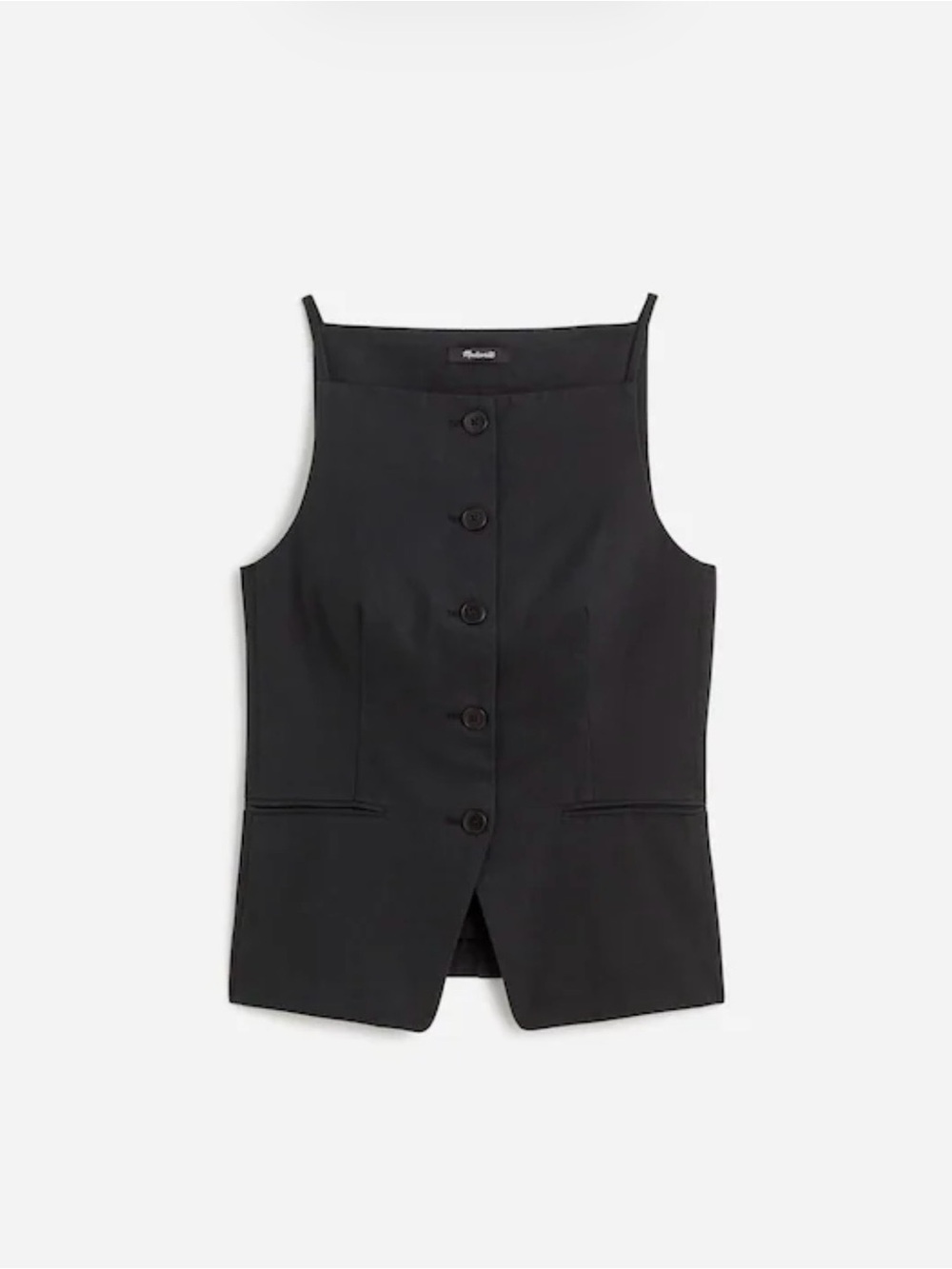 Madewell Women’s Square-Neck Vest in Drapey Twill - Size 14 - Like New